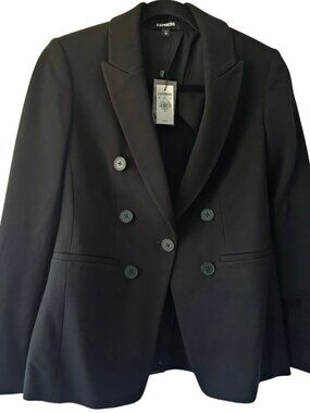 😍 NWT 😍 Express Single Button Knit Blazer, Black, Size XS
